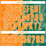 Custom Graffiti Pattern Bay Orange-Kelly Green Scratch Sublimation Soccer Uniform Jersey