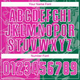 Custom Graffiti Pattern Deep Pink-Kelly Green Scratch Sublimation Soccer Uniform Jersey