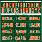 Custom Green Orange-Kelly Green Abstract Fragment Art Sublimation Soccer Uniform Jersey