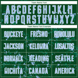 Custom Green Light Blue-Kelly Green Abstract Fragment Art Sublimation Soccer Uniform Jersey