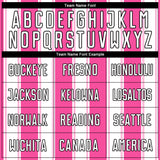 Custom Pink White-Black Line Sublimation Soccer Uniform Jersey