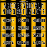 Custom Black Gold-White Line Sublimation Soccer Uniform Jersey