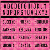 Custom Pink Black-Medium Pink Geometric Shapes Sublimation Soccer Uniform Jersey