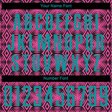 Custom Pink Teal-Black Geometric Shapes Sublimation Soccer Uniform Jersey