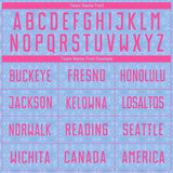 Custom Light Blue Pink Geometric Shapes Sublimation Soccer Uniform Jersey