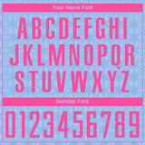 Custom Light Blue Pink Geometric Shapes Sublimation Soccer Uniform Jersey