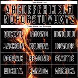 Custom Black Gold-White Flame Sublimation Soccer Uniform Jersey