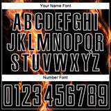 Custom Black Gold-White Flame Sublimation Soccer Uniform Jersey