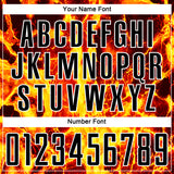 Custom Black Gold-White Flame Sublimation Soccer Uniform Jersey