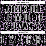 Custom Black Light Purple-White Abstract Network Splash Sublimation Soccer Uniform Jersey