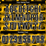 Custom Black Gold-White Line Sublimation Soccer Uniform Jersey