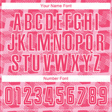 Custom Neon Pink Light Pink-White Line Sublimation Soccer Uniform Jersey