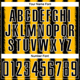 Custom Black Gold-White Line Sublimation Soccer Uniform Jersey