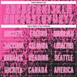 Custom Pink Black-White Abstract Fragment Art Sublimation Soccer Uniform Jersey