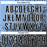 Custom Light Blue Black-White Abstract Fragment Art Sublimation Soccer Uniform Jersey