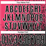 Custom Neon Pink Black-White Abstract Fragment Art Sublimation Soccer Uniform Jersey