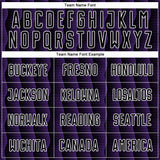 Custom Black Purple-White Geometric Shape Sublimation Soccer Uniform Jersey