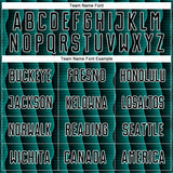 Custom Black Aqua-White Geometric Shape Sublimation Soccer Uniform Jersey