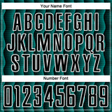 Custom Black Aqua-White Geometric Shape Sublimation Soccer Uniform Jersey