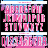 Custom Pink Sky Blue-Black Splash Sublimation Soccer Uniform Jersey