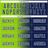 Custom Navy Neon Green-White Gradient Line Sublimation Soccer Uniform Jersey