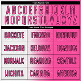 Custom Pink White-Black Gradient Line Sublimation Soccer Uniform Jersey