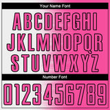 Custom Pink White-Black Gradient Line Sublimation Soccer Uniform Jersey