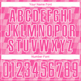 Custom Pink Light Pink-White Line Sublimation Soccer Uniform Jersey