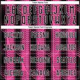 Custom Black Pink-White Abstract Network Sublimation Soccer Uniform Jersey
