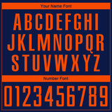 Custom Navy Orange Sublimation Soccer Uniform Jersey