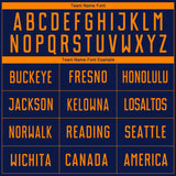 Custom Navy Bay Orange Sublimation Soccer Uniform Jersey