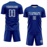 Custom Royal Gray Sublimation Soccer Uniform Jersey