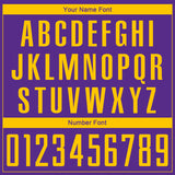 Custom Purple Gold Sublimation Soccer Uniform Jersey