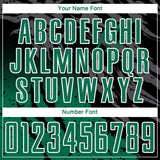 Custom Black Kelly Green-White Gradient Scratch Splash Sublimation Soccer Uniform Jersey