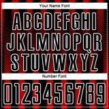 Custom Black Red-White Geometric Shape Sublimation Soccer Uniform Jersey