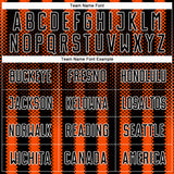 Custom Black Orange-White Geometric Shape Sublimation Soccer Uniform Jersey