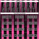Custom Black Pink-White Geometric Shape Sublimation Soccer Uniform Jersey