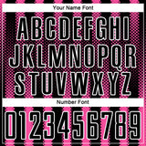 Custom Black Pink-White Geometric Shape Sublimation Soccer Uniform Jersey