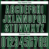 Custom Black Green-White Geometric Shape Sublimation Soccer Uniform Jersey