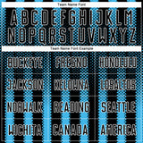 Custom Black Sky Blue-White Geometric Shape Sublimation Soccer Uniform Jersey