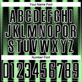 Custom Black Pea Green-White Geometric Shape Sublimation Soccer Uniform Jersey