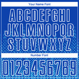 Custom Royal Sky Blue-White Geometric Shape Sublimation Soccer Uniform Jersey