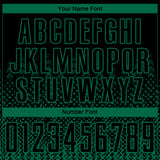 Custom Black Kelly Green Geometric Shape Sublimation Soccer Uniform Jersey
