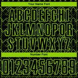 Custom Black Neon Green Geometric Shape Sublimation Soccer Uniform Jersey