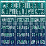 Custom Neon Green Navy-White Gradient Line Sublimation Soccer Uniform Jersey