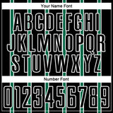 Custom Black Kelly Green-White Stripe Line Sublimation Soccer Uniform Jersey