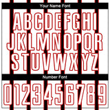 Custom White Black-Red Stripe Line Sublimation Soccer Uniform Jersey
