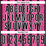 Custom Pink Black-White Stripe Line Sublimation Soccer Uniform Jersey