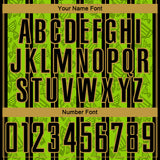 Custom Neon Green Black-Old Gold Stripe Line Sublimation Soccer Uniform Jersey