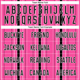 Custom Pink Black-White Stripe Sublimation Soccer Uniform Jersey